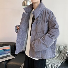 面包服男棉衣2024新款冬季灯芯绒韩版潮流情侣棉服潮秋冬加厚外套，男装棉衣，星座716-2