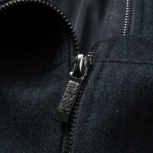 中年秋冬季休闲羊毛呢子爸爸装立领毛呢外套男上衣MNSAA8155-P275，男装毛呢大衣，电商B212（原钱塘6029）