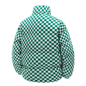 25新款棉衣简约棋盘胸前魔术贴立领棉衣M-5XL p55图片