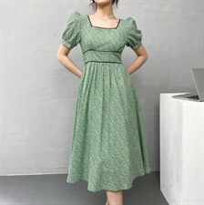 2022年夏季新款优雅的法式方领+泡泡袖，呈现在逃公主，其它，序儿