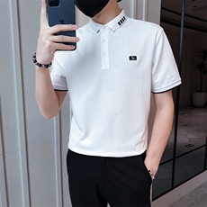 2025夏季新款短袖提醒翻领Polo衫时尚T恤22530-P48，男装T恤，电商D342