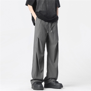 新款夏季工装长裤子男女港风潮流宽松直筒休闲长裤K0171-P35图片