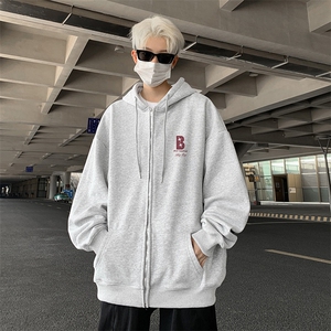抖音得物高品质360G重磅阔版宽松光版纯色连帽卫衣外套KS163特P45图片