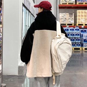2024冬上新加绒加厚宽松棉衣羊羔绒连帽外套男女 991-P110控价158图片