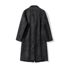 1白底长毛马海毛财阀灰金属装饰西装领加厚羊毛大衣77936P210控，男装毛呢大衣，星座226-2