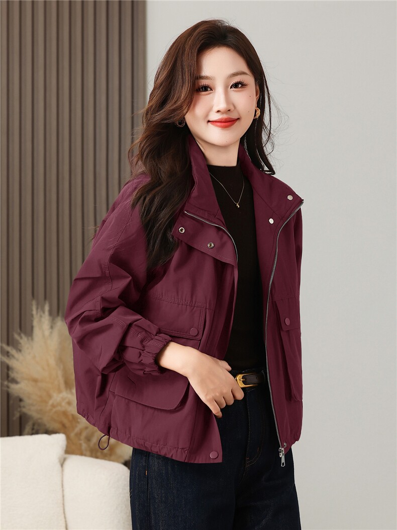 棉外套女秋冬加厚纯色简约保暖时尚加棉上衣女,女装棉衣/棉服,曼沙奕珂