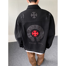 得物二开克罗心印花牛仔高街夹克外套男2025秋季新款JK1273-P98，男装夹克，星座1103-3
