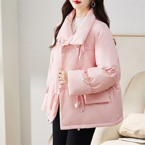 现货羽绒服女连帽新款短款小个子面包服时尚宽松休闲保暖轻暖外套图片