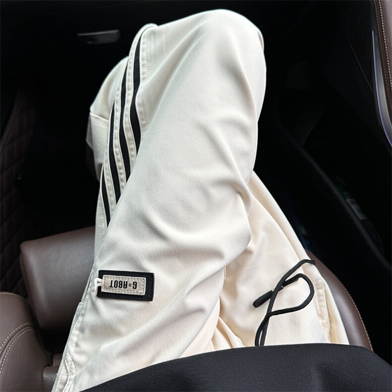 2025秋季休闲裤三条杠拼接条纹裤贴标XZ610A-P60-K79,男装休闲裤,星座610A