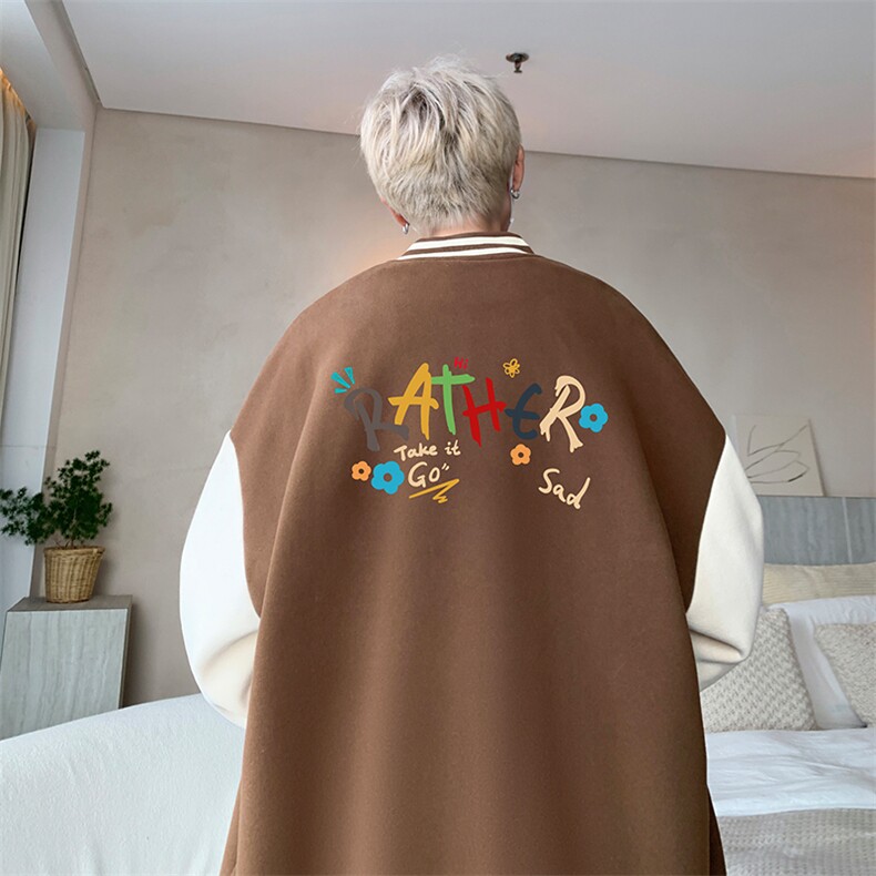 摇粒绒棒球服男大码开衫卫衣男夹克BF86301-P65,男装夹克,电商A040