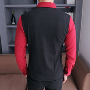 YC101-春秋男衬衫马甲两件套夜店酒吧KTV衬衫工作服大码图片