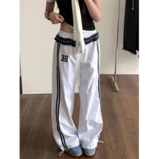 自产现货！蕾丝飘带刺绣休闲裤1005-DDK07-P58，男装休闲裤，星座1005