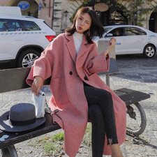 现货271-931-P175中长款毛呢外套控238，女装毛呢外套，浙宝271