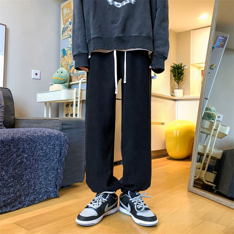 2024冬季加绒加厚休闲裤男束脚裤裤子313A-1-NK76-P65控78,男装休闲裤,星座808A-1