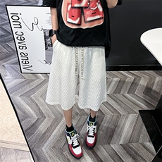 B2212023夏装新款青少年港风休闲冰丝短裤五分裤LK22033-P40，男装休闲裤，电商B221