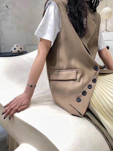 设计师款翻扣马甲，女装马夹，JY.OUBEN