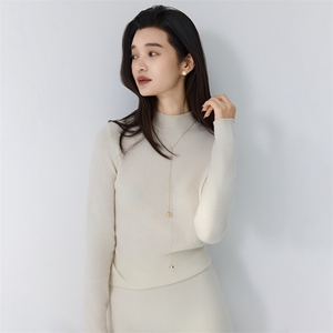 2025年秋季新款女士半高领针织羊绒衫时尚休闲通勤百搭图片