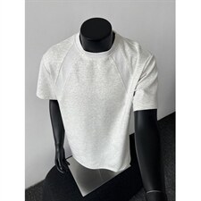 抖音得物高品质二开270G重磅美式高街曼巴棉螺纹拼接短袖T恤，男装T恤，电商A486