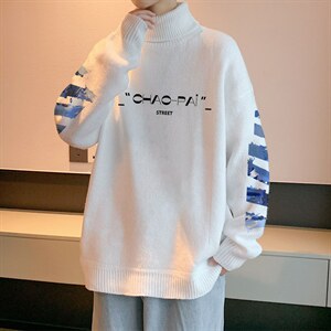 ！2023秋冬新款男士高领毛衣潮牌百搭针织衫打底上衣M706P60图片