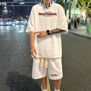 套装！ 华夫格套装短袖T恤短裤男 TZ184-特P 38图片