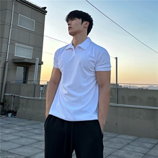 美式黑色正肩polo衫男短袖夏季成熟稳重男装高级感痞帅t恤半袖，男装Polo衫，星座1116A（原606A-3）