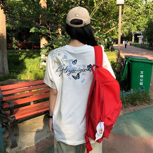 万针全刺绣解构设计260克重磅双纱纯棉高品质美式高街短袖T恤特35图片
