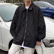 设计感潮小众百搭宽松情侣痞帅黑色衬衫男外套潮W6884-P40，男装衬衫，星座512-2