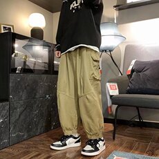 机能工装裤男ins港风潮牌束脚休闲长裤纯棉A528P38，男装休闲裤，星座1116-2