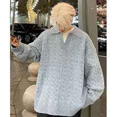 上衣针织开衫外套秋冬季短款V领打底毛衣上衣男MV19，男装T恤，星座1116A（原606A-3）