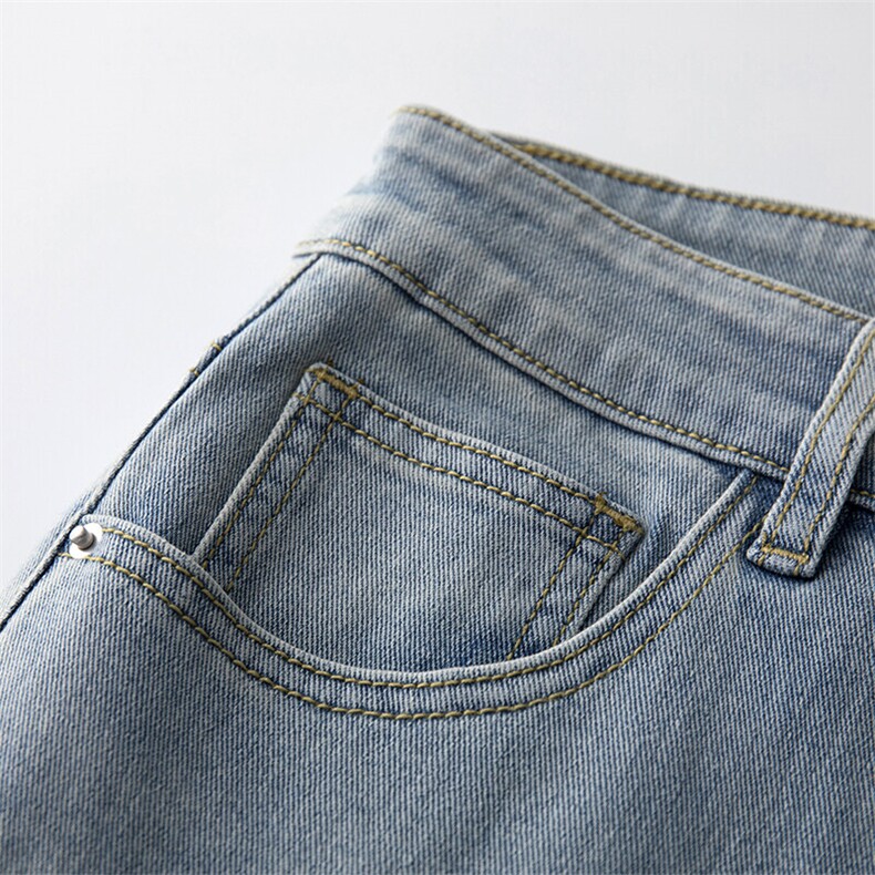 高品质！显瘦直筒裤窄版弹力牛仔裤男A080-7501-P50控68,男装牛仔裤,电商A080