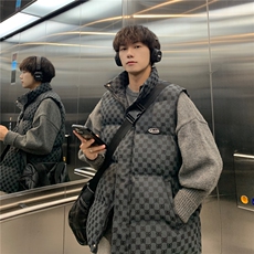 高品质Cityboy提花面料男款潮流宽松加厚棉马甲M862-P106，女装马甲，电商A170