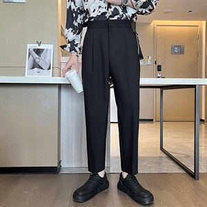 秋轻熟风百搭垂感直筒九分裤显瘦直筒宽松裤子K17/P85控115图片