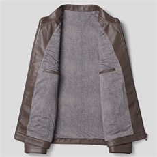 皮衣男真皮头层牛皮皮夹克中老年高端海宁男士爸爸装冬季立领外套，男装皮衣，电商B360A（原721A）