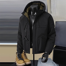 现货5W件冬季三防美式boxy解构连帽雪山冲锋衣棉衣男女棉服厚外套，男装夹克，电商A486