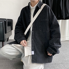 牛仔外套高街日系原宿风潮宽松休闲潮牌设计感工装夹克W1411-P55，男装夹克，星座512-2
