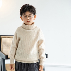 儿童羊毛衫女童装秋冬季男童毛衣套头宝宝加厚羊毛衫打底，童装儿童羊毛衫，暖钟情羊绒