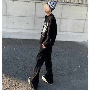 网图 现货抖音得物品质黑色弹力修身直筒牛仔裤 量大价格还可谈图片