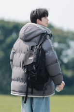 港风冬季新款连帽棉服中性情侣风潮牌百搭外套333-P85，男装棉衣，星座717