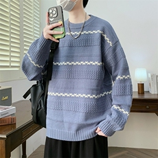 【新品】2025秋冬男士时尚休闲百搭针织毛衣潮流-M0166-P45，男装针织衫/毛衣，星座1105-1