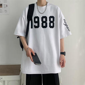冰氧仿短袖港风白墙夏季休闲百搭刺绣纯色男上衣TC3147-P22控48图片