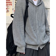 宽松型带帽长袖青少年潮牌休闲针织开衫男生外套落肩袖M6512，女装短外套，星座1116A（原606A-3）