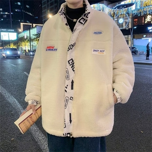 2023秋冬季设计感oversize棉服新款两面穿羊羔毛外套男 W6627-P85图片