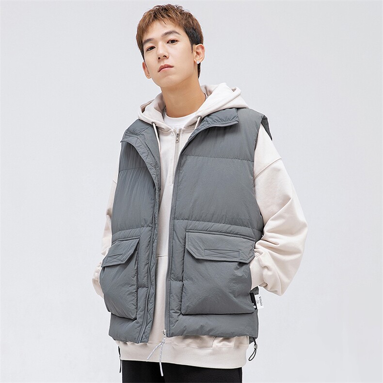 日系冬季新款坎肩短款羽绒服马甲棉服外套情侣款5203-P100,男装羽绒服,星座205-1