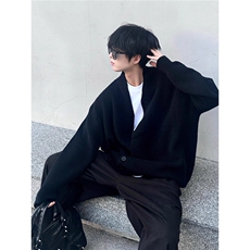 2025开衫外套男士春秋季韩系宽松潮流夹克外搭慵懒风休闲上衣服，男装针织衫/毛衣，星座1210-1