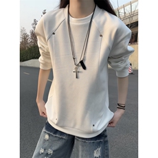 玉米格解构设计感加绒圆领卫衣,男装卫衣,星座808B, 玉米格解构设计感加绒圆领卫衣,男装卫衣,星座808B,