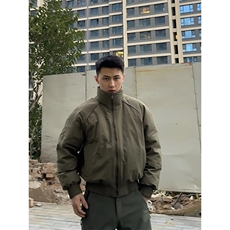 现货美式高街休闲棉衣夹克三防立领纯色户外工装加厚棉服外套，男装夹克，电商A486