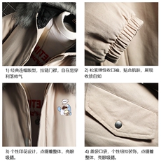 MM48239-P130冬季大毛领棉衣男士大码加厚棉袄男棉服网格，男装棉衣，电商A040A