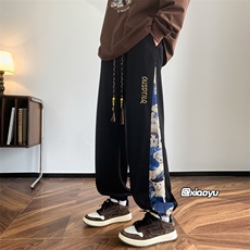 XZ616早秋季新款风刺绣拼接休闲裤TY922M-5XL特P30控58，男装休闲裤，星座512A（原616）