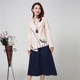 优雅复古印花长袖连衣裙女秋装新款宽松显瘦气质文艺套装裙，女装套装/套裙，丽影随形