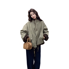 冬装新品立领环保花狐毛皮草两面穿派克服2132P285K415，女装派克服，2C219